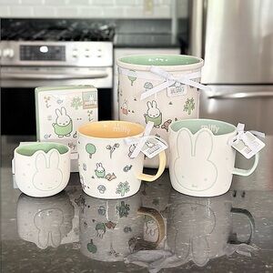 Miffy & Friends Spring Ceramic Ramekins bowls Mugs Cups Utensil Holder Set of 5
